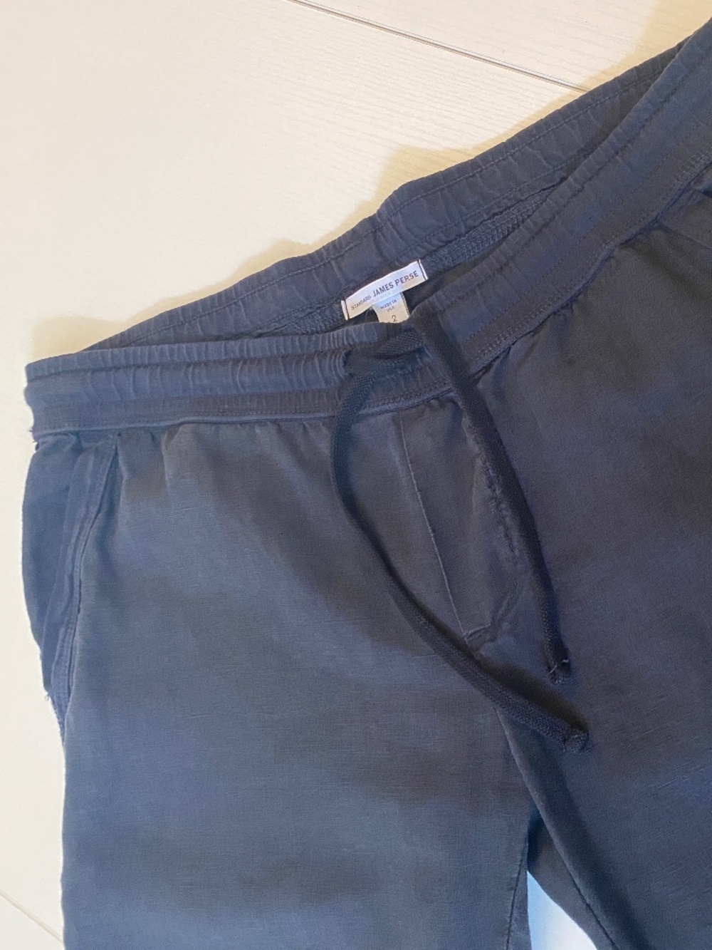 JAMES PERSE Made in USA Relaxed Linen Pants Drawstring in Black Size 2 (Medium) - Picture 5 of 15